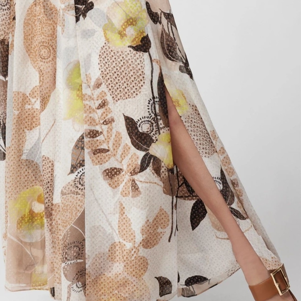 White House Black Market Whimsical Flora Maxi  A-Line Skirt - Picture 3 of 8